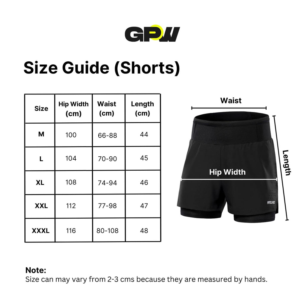 GPW Men's Double-Layered Gym Training Shorts