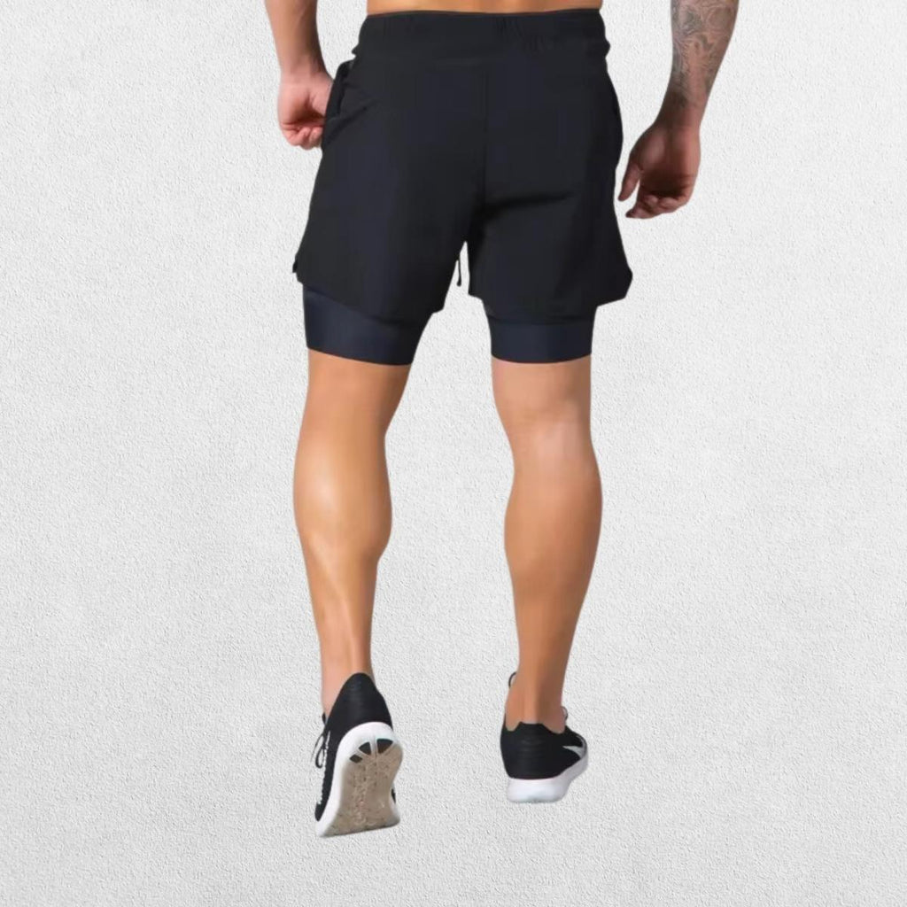 GPW Men's Double-Layered Gym Training Shorts