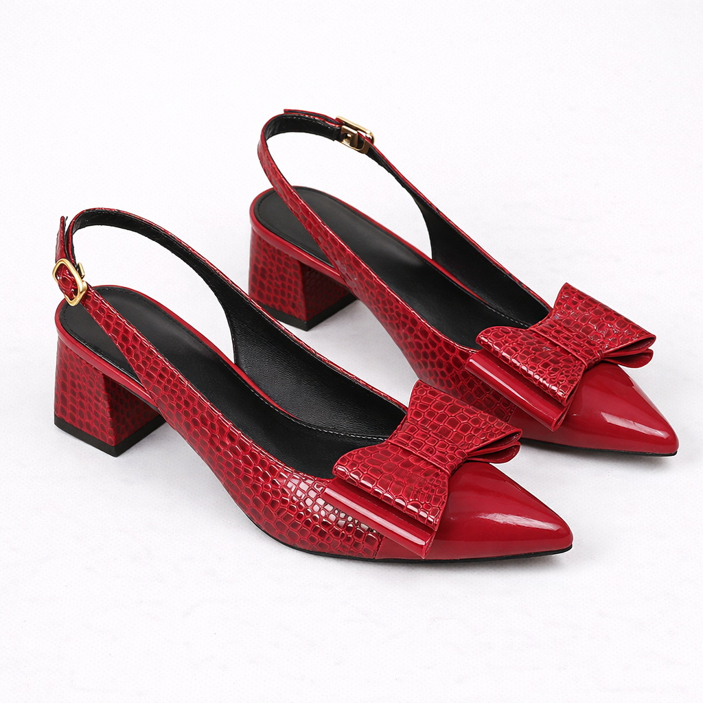 Lucia Leather Heel Sandals