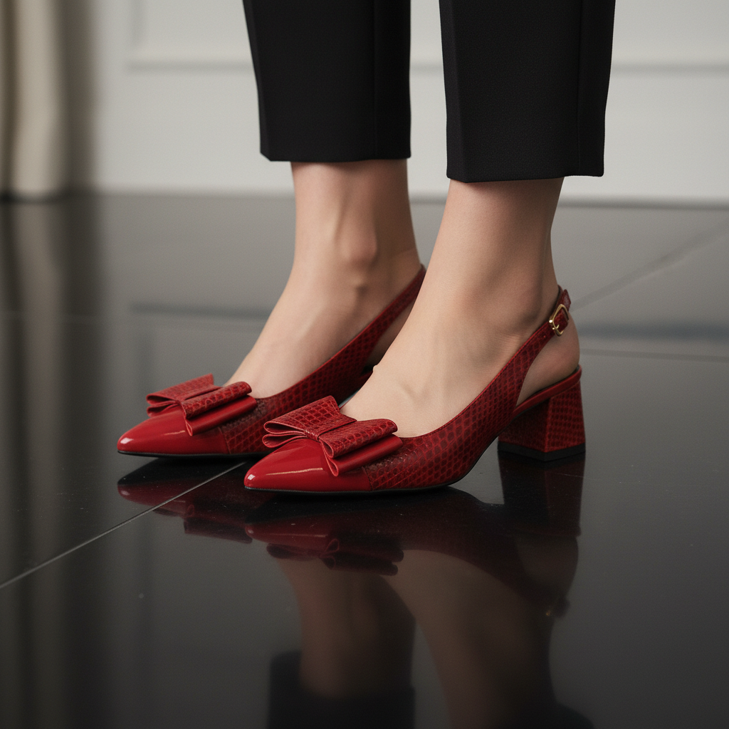 Lucia Leather Heel Sandals