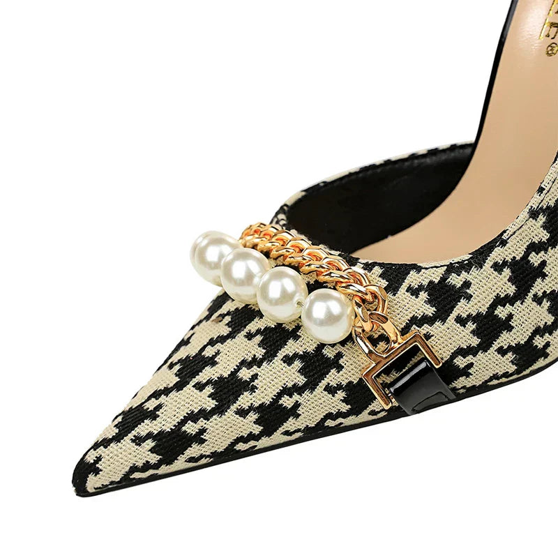 Elise Pearl Chain Pumps