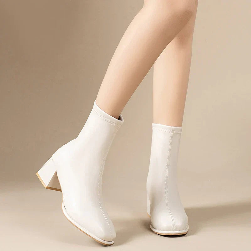 Isabella Square-Toe Ankle Boots