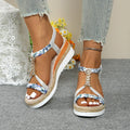 Bianca Orthopedic Wedge Sandals – Braided Slip-On with Arch Support