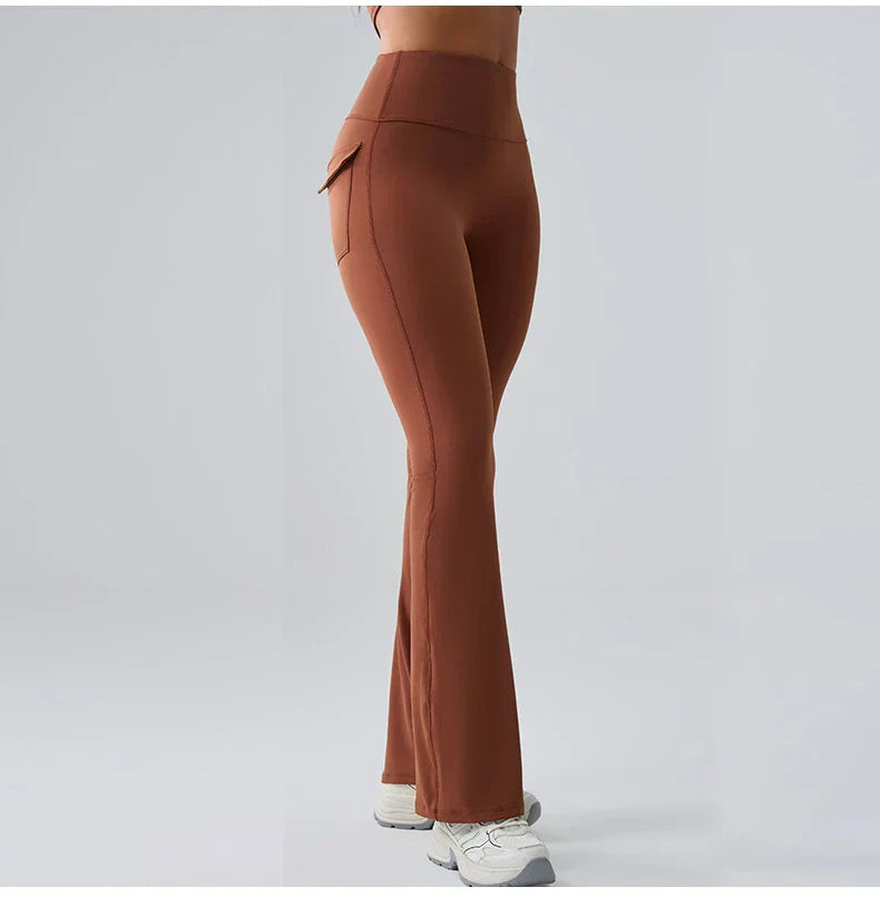 Yoga Pants Sport Leggings Women Flared Yoga Pants High Waist Wide Leg Pants Push Up Woman Tight Fitness Workout Gym Bell-bottoms
