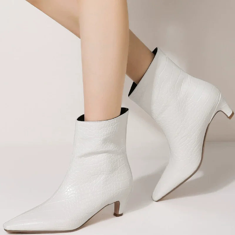 Elara Croc Ankle Boots
