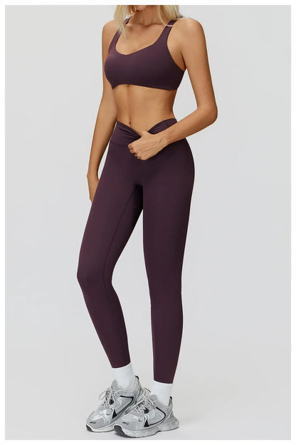 Yoga set 2 pieces women's sportswear gym clothes exercise running fitness set