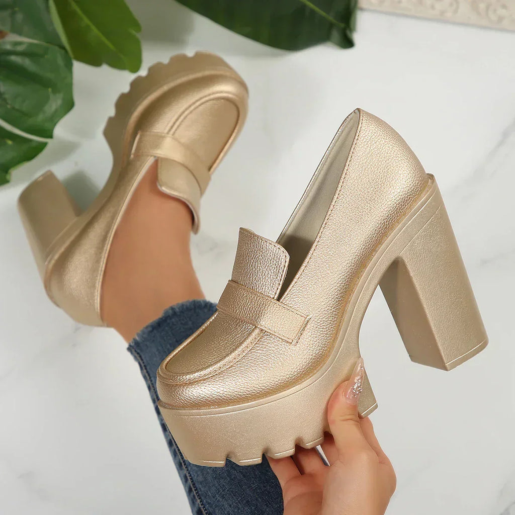Luna Platform Loafer Pumps