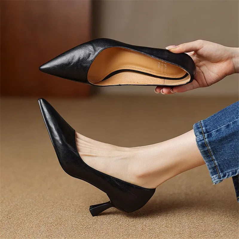 Giulia Genuine Leather Pumps