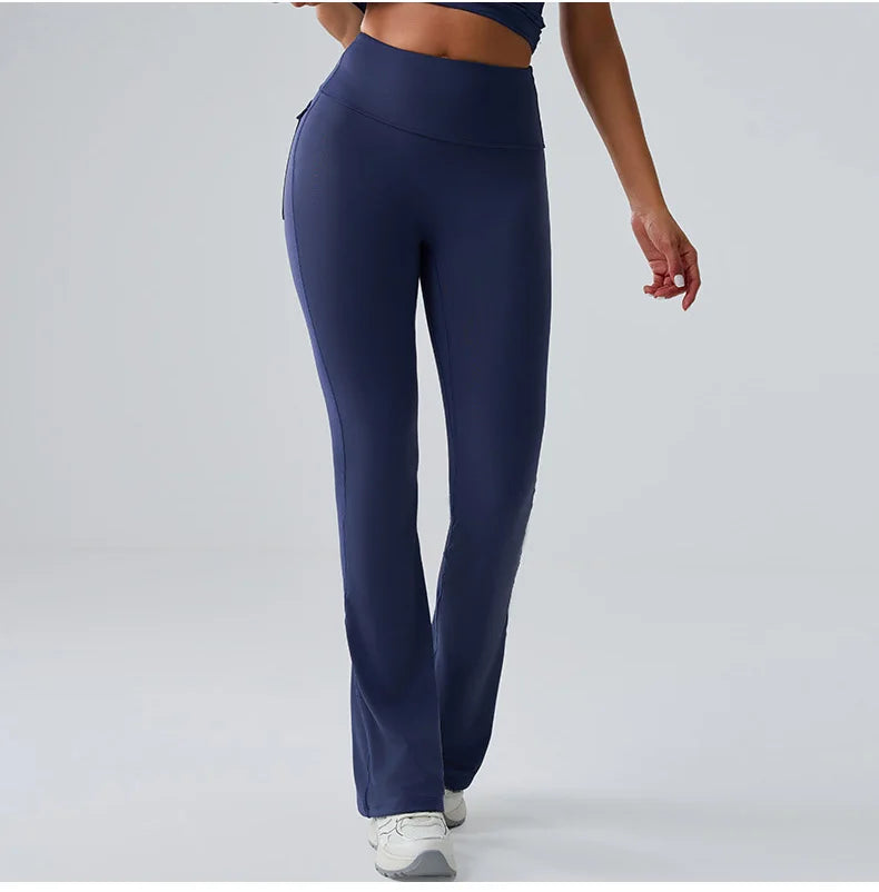 Yoga Pants Sport Leggings Women Flared Yoga Pants High Waist Wide Leg Pants Push Up Woman Tight Fitness Workout Gym Bell-bottoms