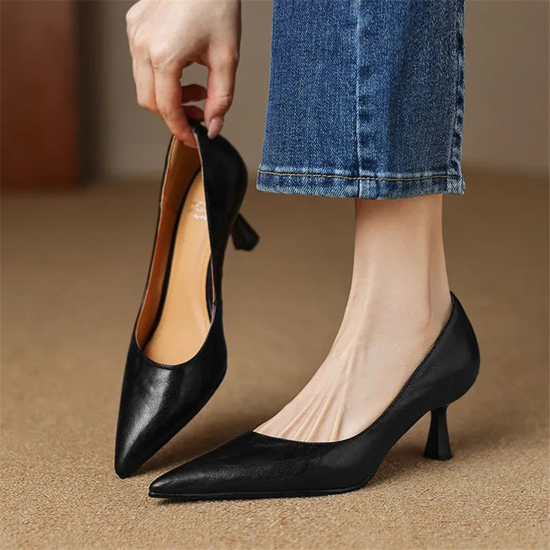 Giulia Genuine Leather Pumps
