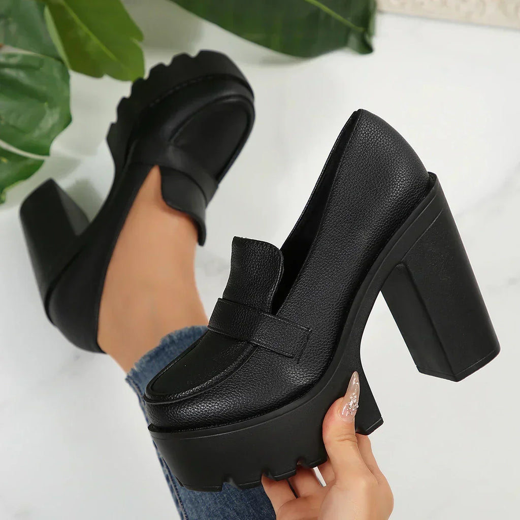 Luna Platform Loafer Pumps