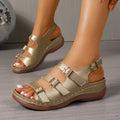 Alina Triple Strap Wedge