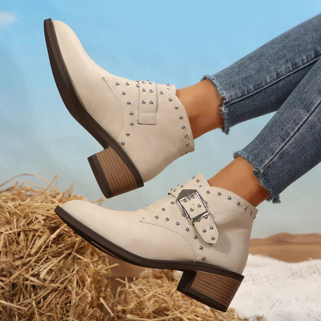 Serena Studded Ankle Boots
