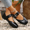 Lena Square-Toe Mary Jane Flats