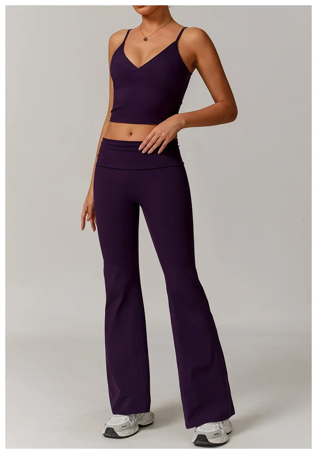 Flare Leggings Yoga Pants Women High Waist Wide Leg Yoga Pants Gym Sports Slim Flared Tights Pants Control Tummy Dance Trousers