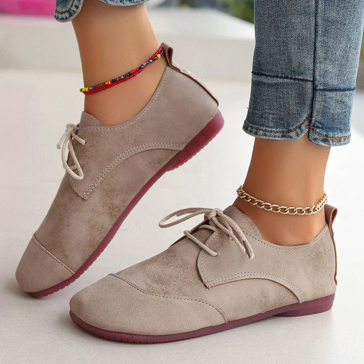 Chiara Barefoot Oxford Flats