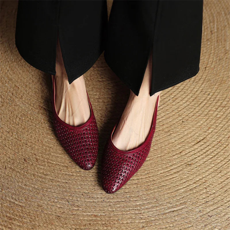 Jasmine St Tropez Woven Flats - Pointed Toe Slingback