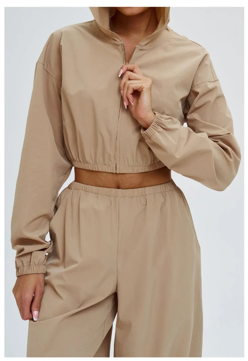 New Yoga Long Sleeve Outdoor Sunscreen Coat Women's Zipper Windproof Hoodie Sports Coat Cycling and Mountaineering Outerwear Top
