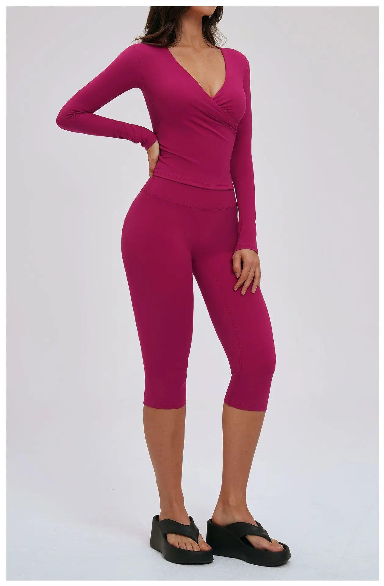 Yoga Suit 2PCS Sports Outfits Women Quick-Drying Gym Set Women Tracksuit Running Workout Long Sleeve Sports Shirt Yoga Clothing