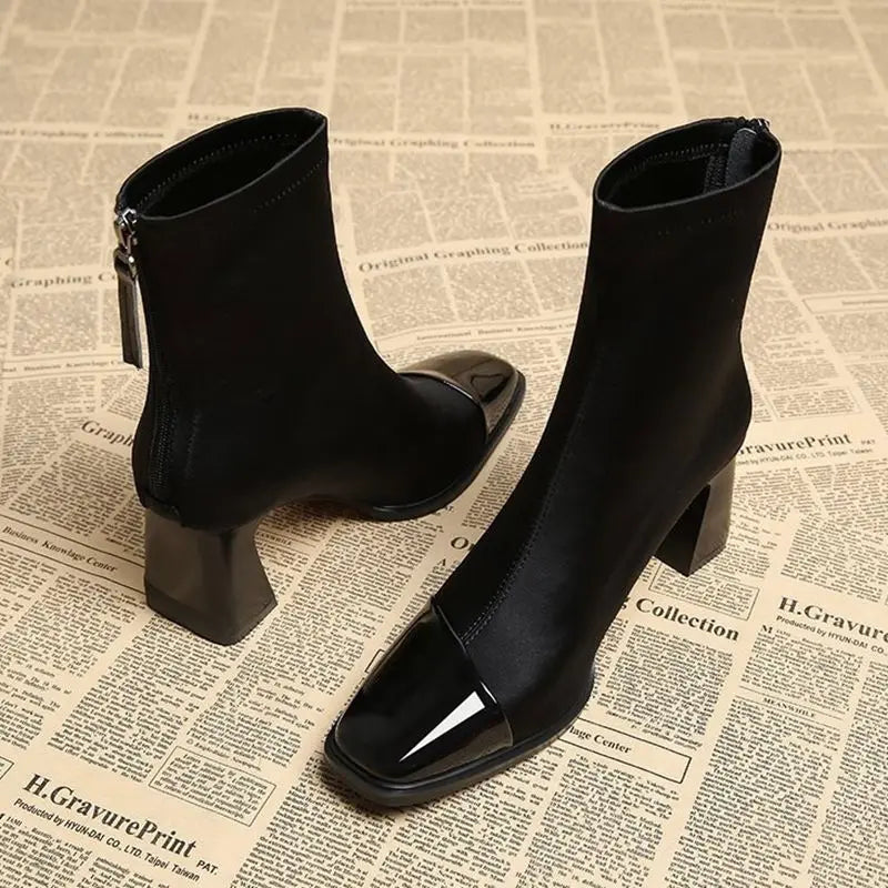 Giada Velvet Heel Boots
