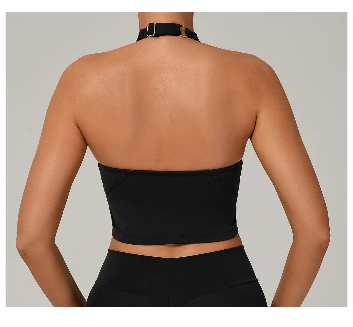 Sexy Impact Sports Bra Women Halter Top High Support Push-up Open Back Gym Bra Shockproof Running Fitness Yoga Workout Underwear