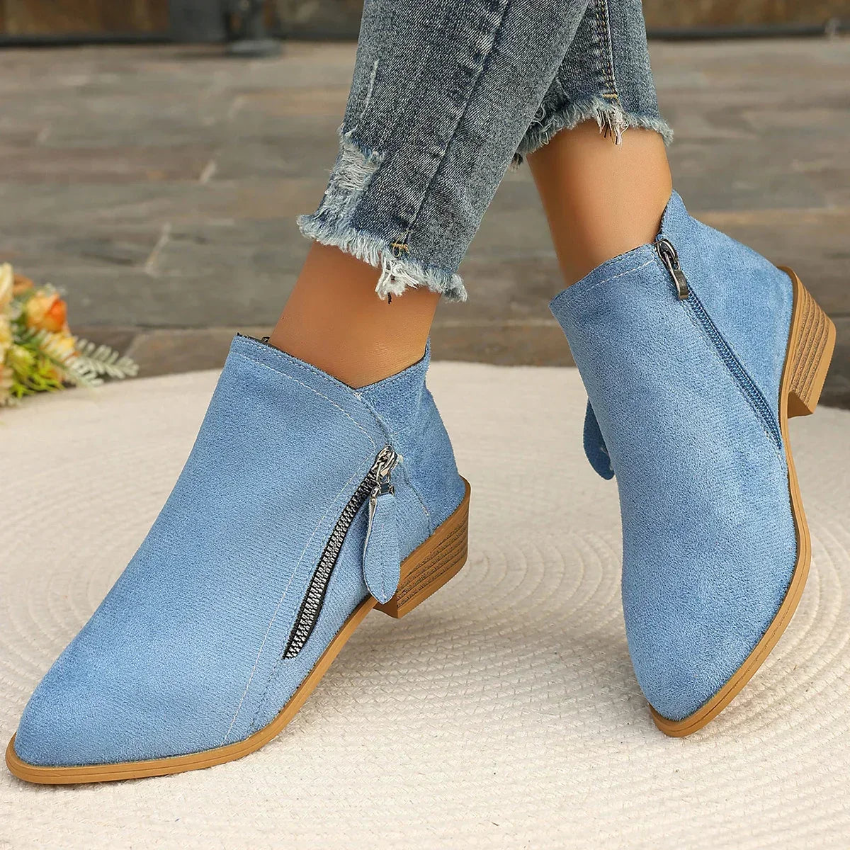 Amanda Suede Ankle Boots
