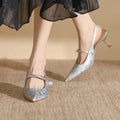 Celeste Satin Pearl Heels