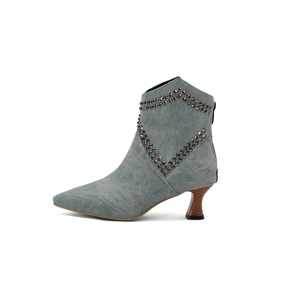 Valeria Vegan-Leather Mid-Calf Heel Boot