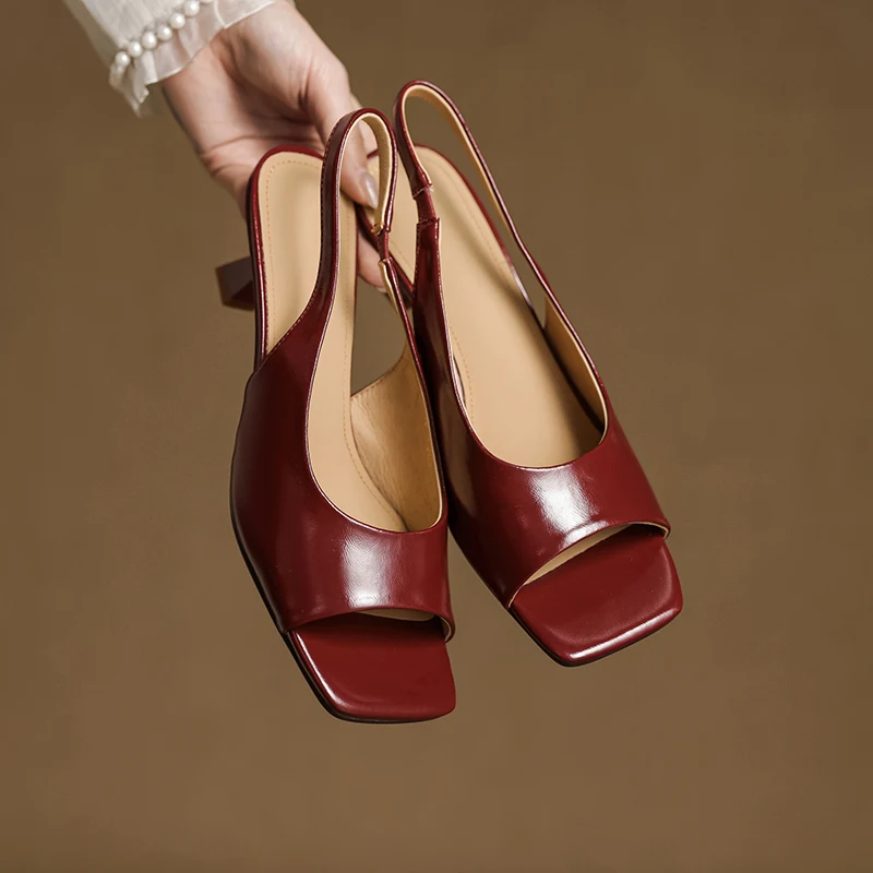 Chiara Genuine Leather Slingback Sandals