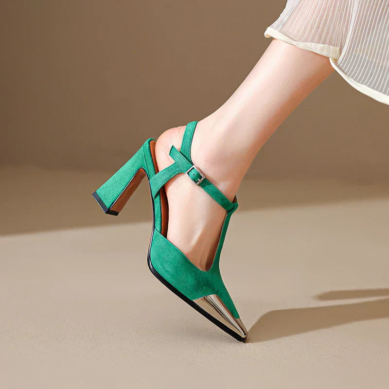 Lucia Leather T-Strap Pumps