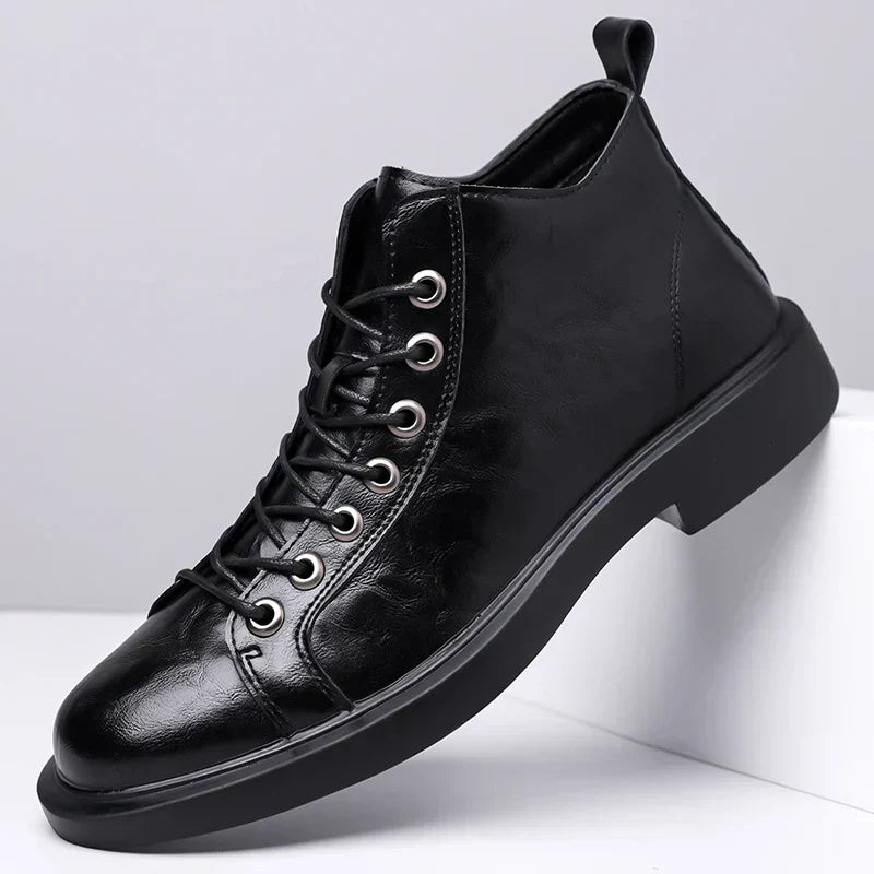Lorenzo Full Grain Leather Lace Boots
