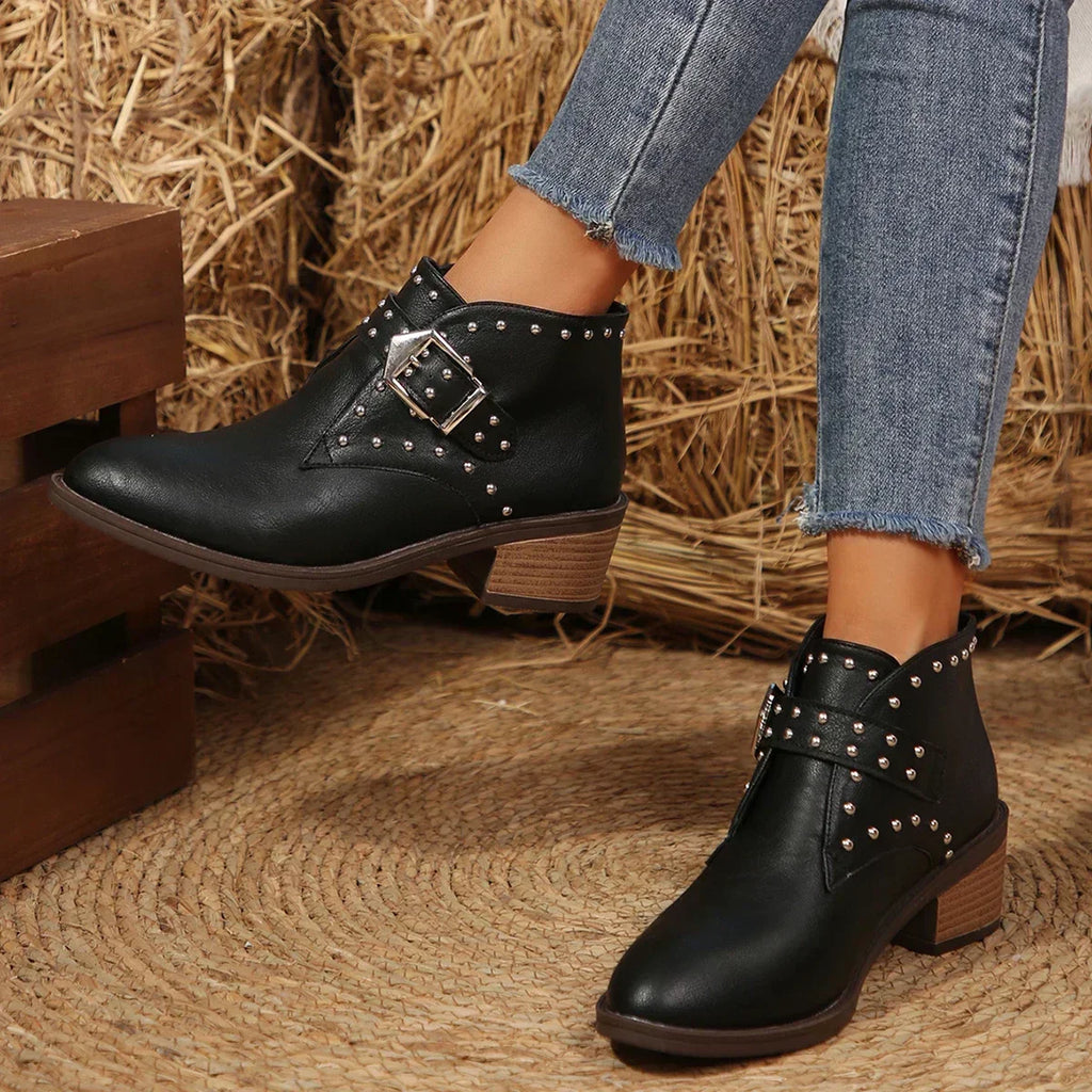 Serena Studded Ankle Boots