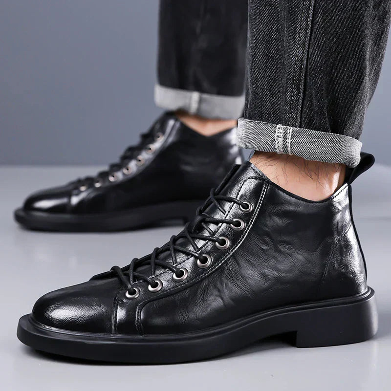 Lorenzo Full Grain Leather Lace Boots
