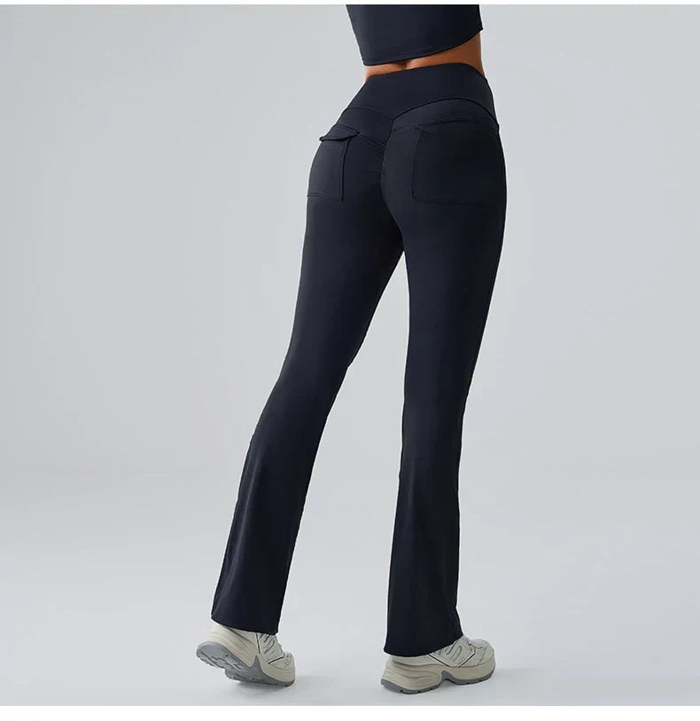 Yoga Pants Sport Leggings Women Flared Yoga Pants High Waist Wide Leg Pants Push Up Woman Tight Fitness Workout Gym Bell-bottoms