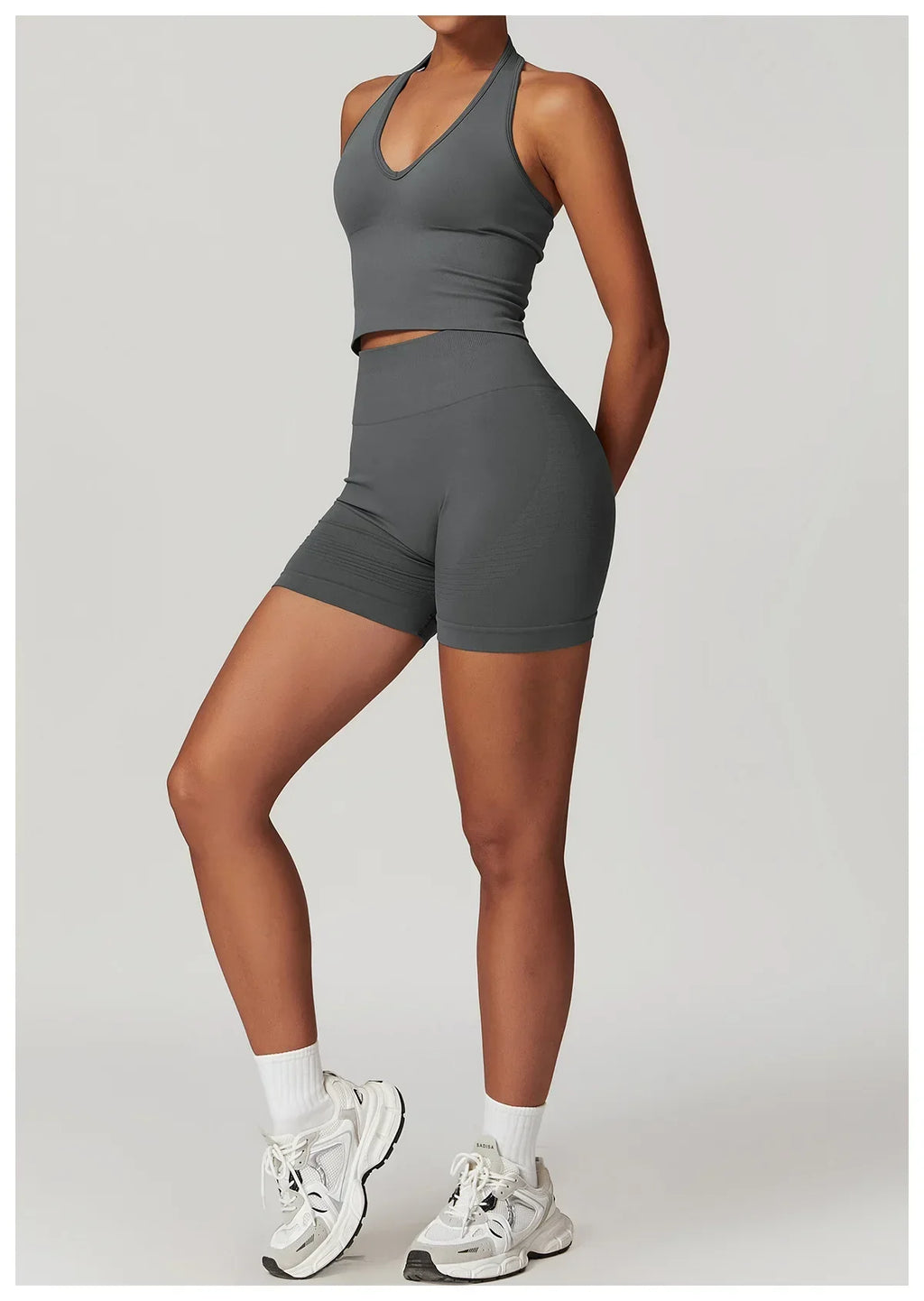 2 Pieces Women's Clothes Seamless Yoga Set Workout Tracksuit Sportswear Gym Clothing High Waist Leggings Fitness Sports Suits