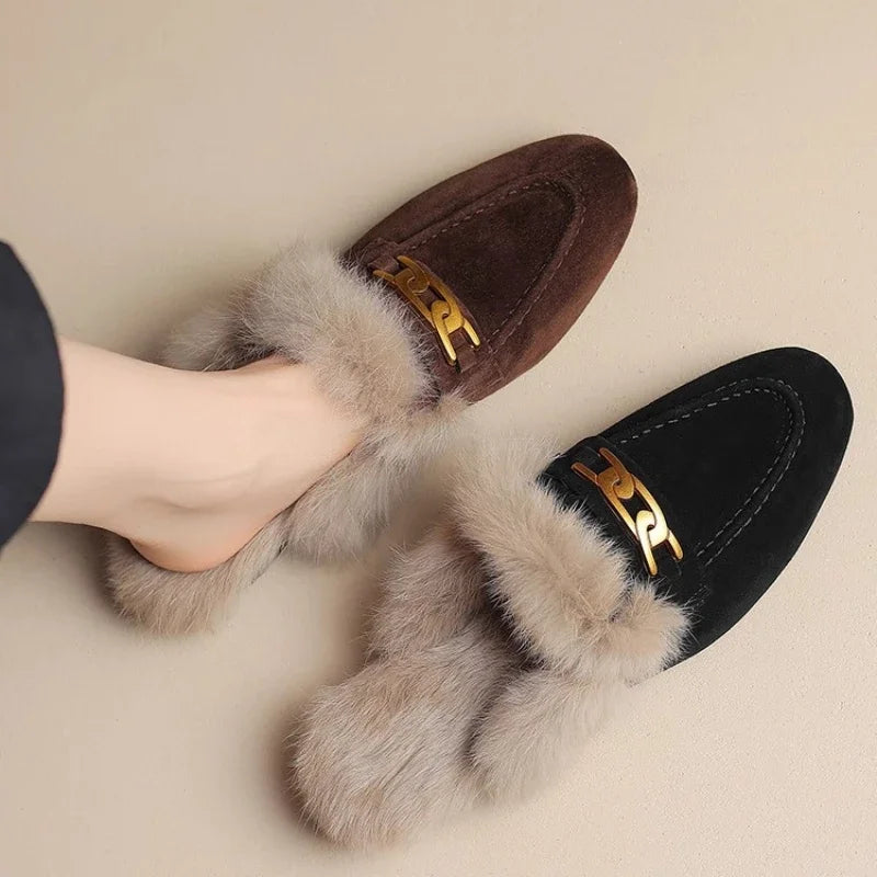 Mila Flannel Winter Slippers