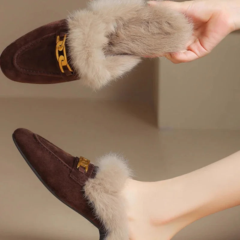 Mila Flannel Winter Slippers