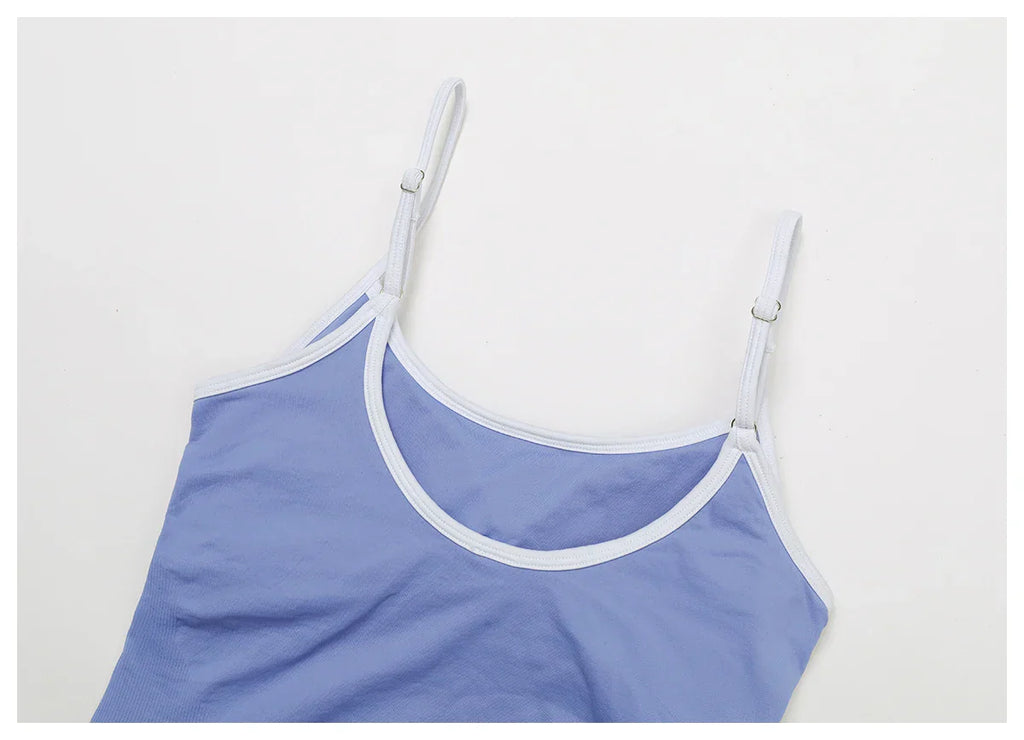 Seamless Sports Fitness Vest with Chest Pad Summer Shockproof Beauty Back Nude Feeling Suit Pilates Training Yoga Top Yoga Bras