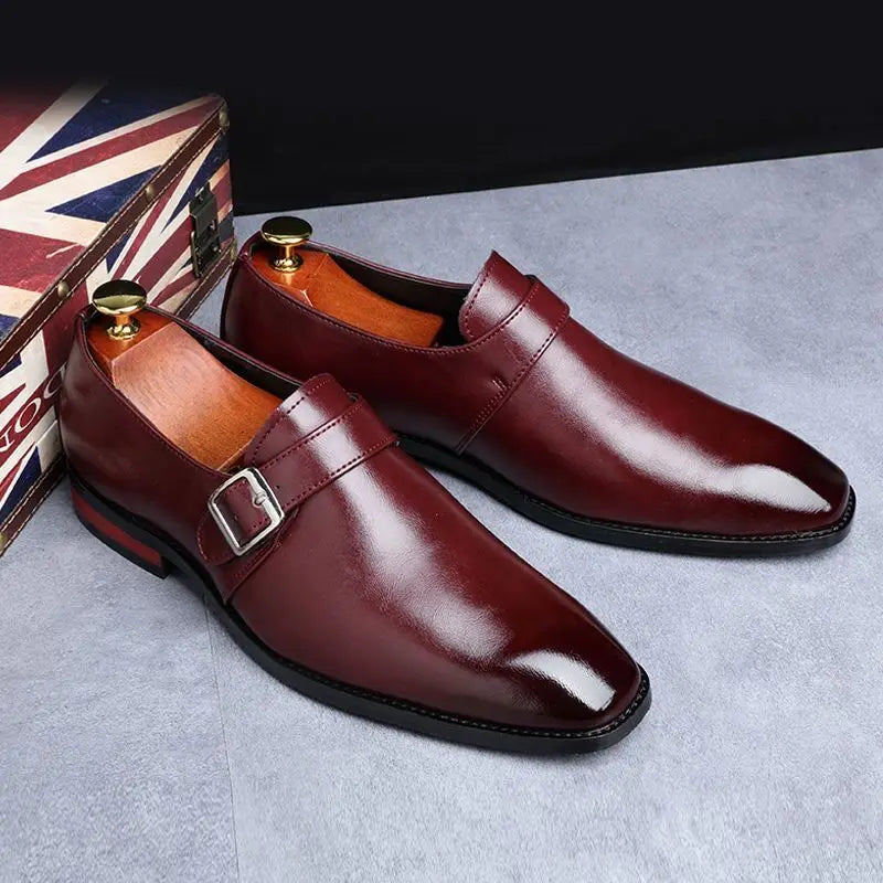 Lorenzo Men’s Leather Buckle Loafers