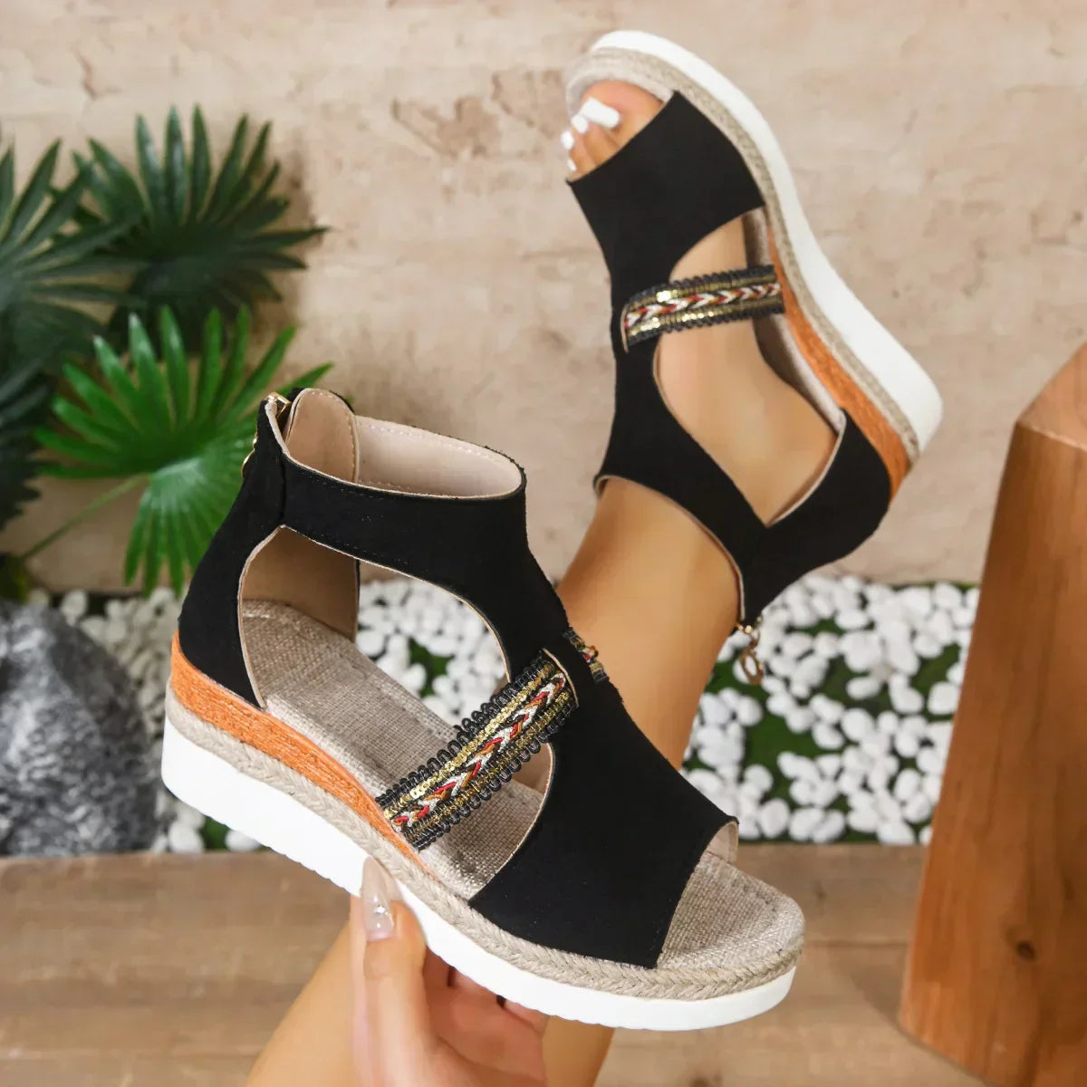 Aria Tribal Wedge Sandal