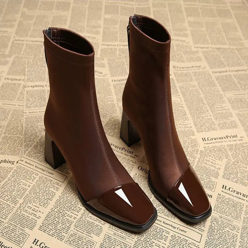 Giada Velvet Heel Boots