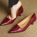 Livia Genuine Leather Pointed-Toe Pumps