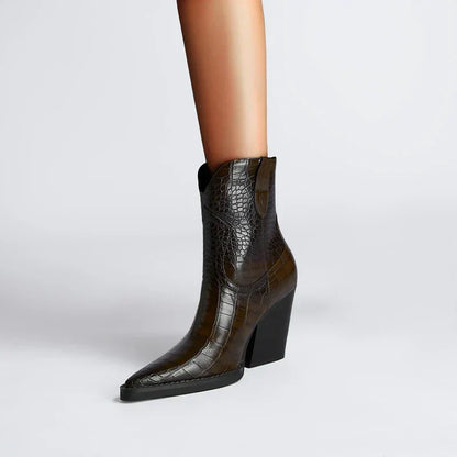 Clara Croc Western Boots