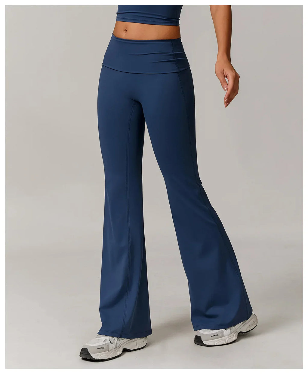 Flare Leggings Yoga Pants Women High Waist Wide Leg Yoga Pants Gym Sports Slim Flared Tights Pants Control Tummy Dance Trousers