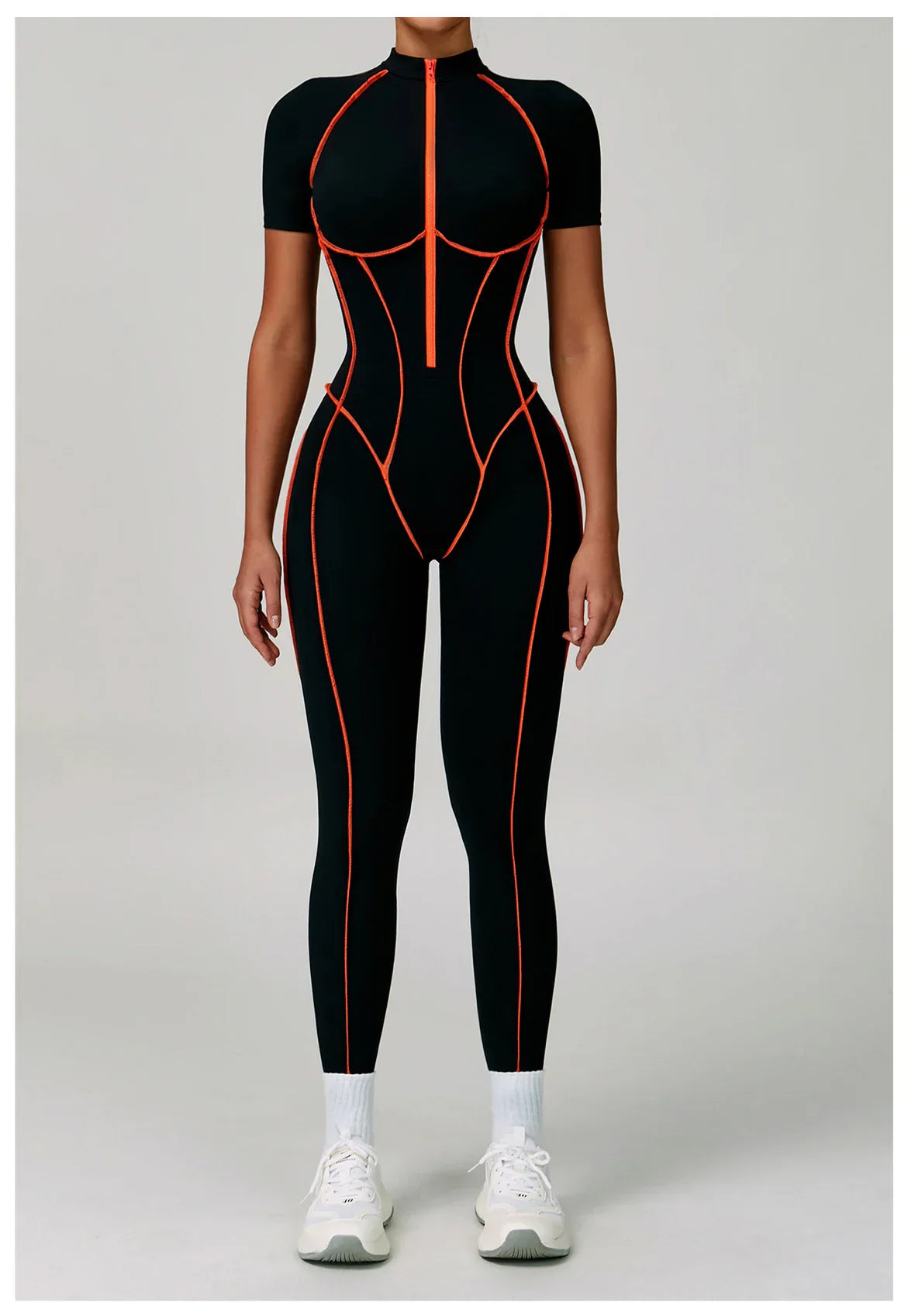 Gym Set Women Training Yoga Suit Sportswear Women Short Sleeves Sports Jumpsuit Fitness Rompers Zipper Push Up Workout Bodysuits