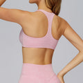 Quick Dry Sports Bra Women Underwear Female Running Gym Bra Push Up Tight Casual Yoga Top V-Neck Bra With Removable Padding Bras