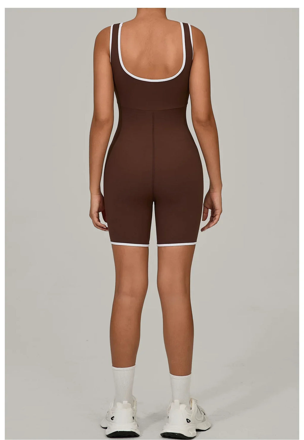 Women Color Blocked Yoga Jumpsuit Sleeveless Romper Elastic Quick Drying Fitness Workout Sportswear One-Piece Short Yoga Clothes