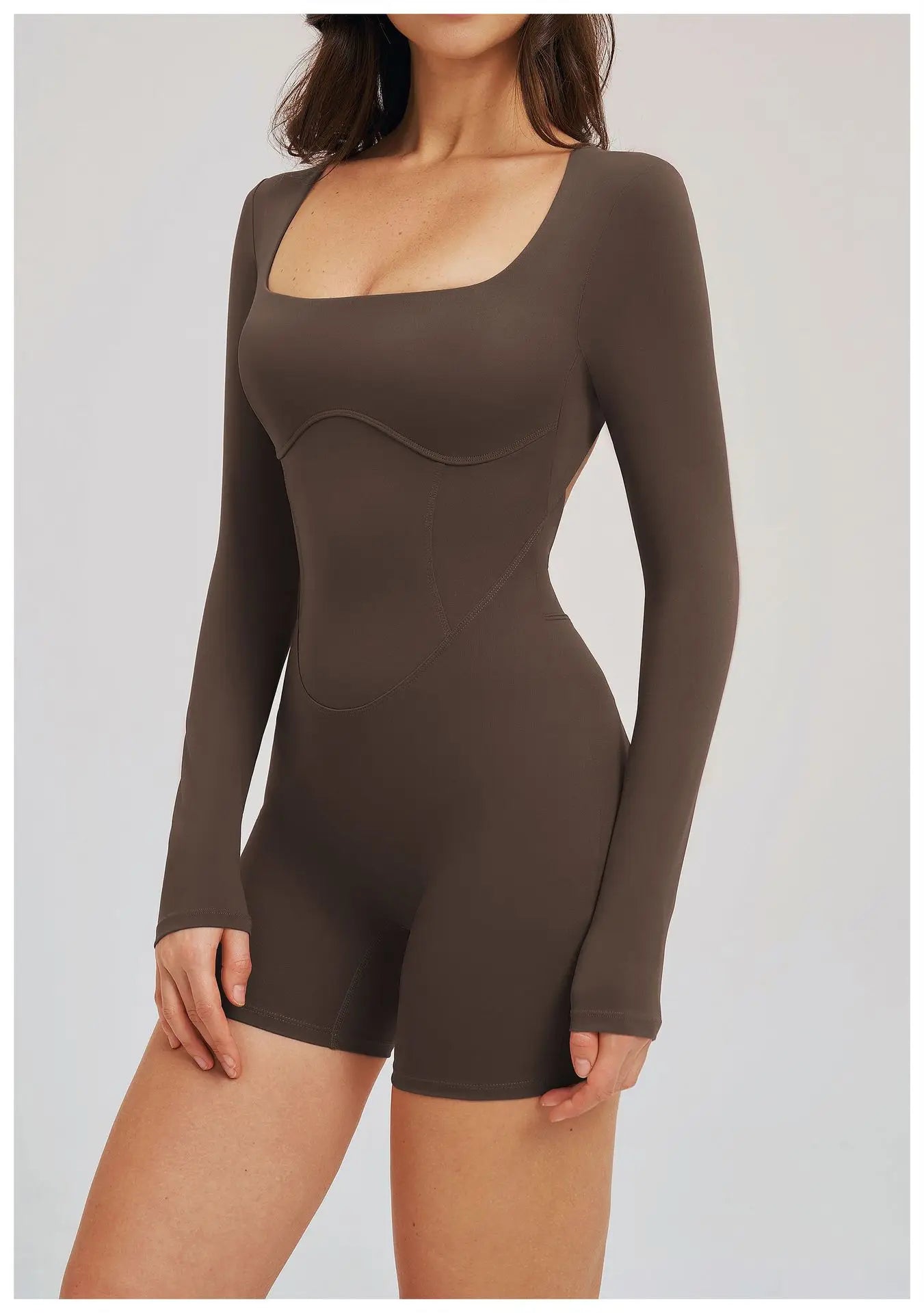 Women Bodysuits Gym Rompers Push Up Workout Clothes Backless Scrunch Fitness Sports Yoga Bodysuit Short Sleeves Fitness Jumpsuit