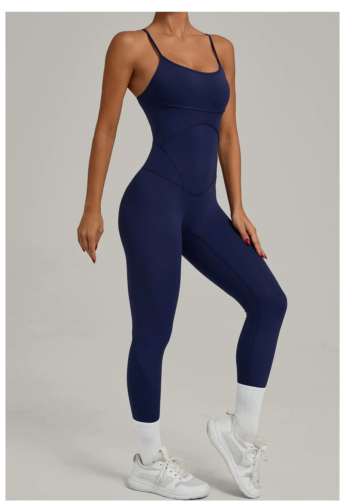 Fitness Jumpsuit Women Tracksuit Sports Playsuit Running One Piece Yoga Suit Scrunch Backless Set Rompers Gym Clothes