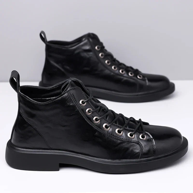 Lorenzo Full Grain Leather Lace Boots